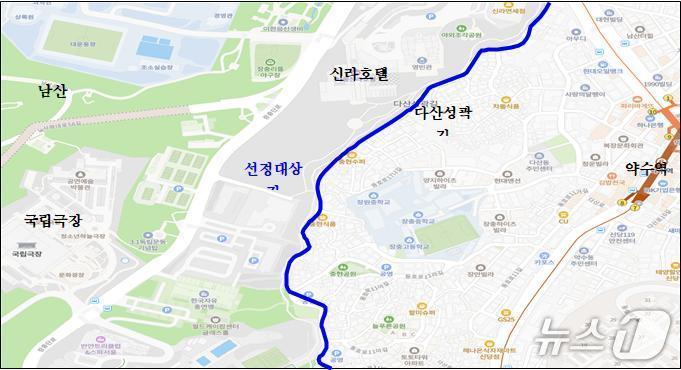 본문 이미지 - 감성가로 공모로 선정된 중구 다산성곽길 일대.(서울시 제공)