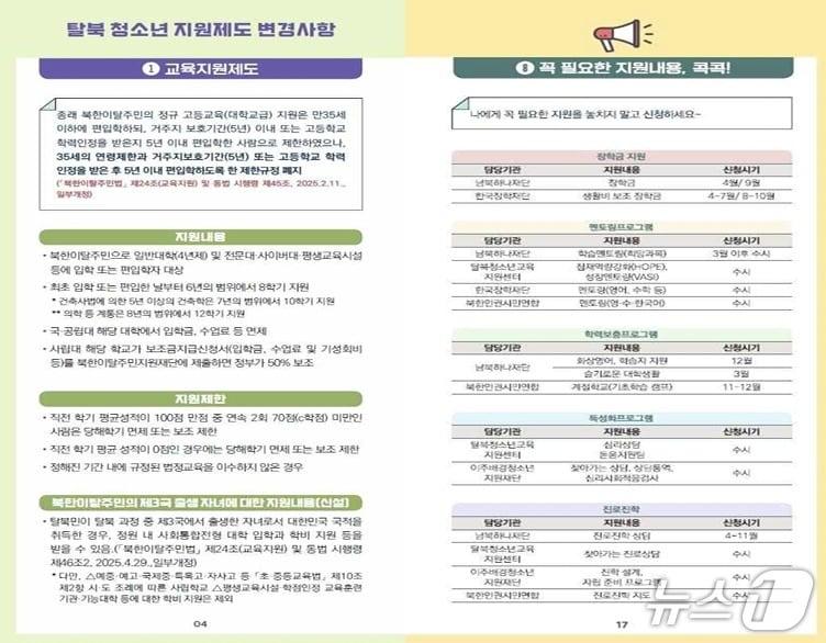 본문 이미지 - 하나원 발간 안내서(통일부 제공)