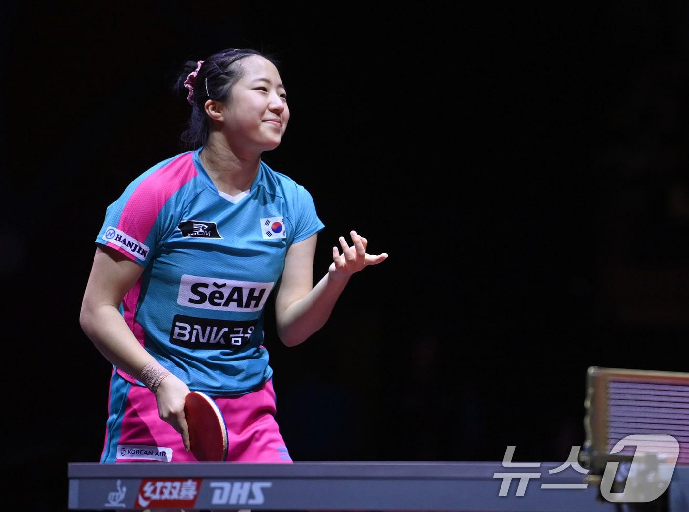 본문 이미지 - 한국 여자탁구의 신유빈 2025.5.23/뉴스1 ⓒ News1 사진공동취재단