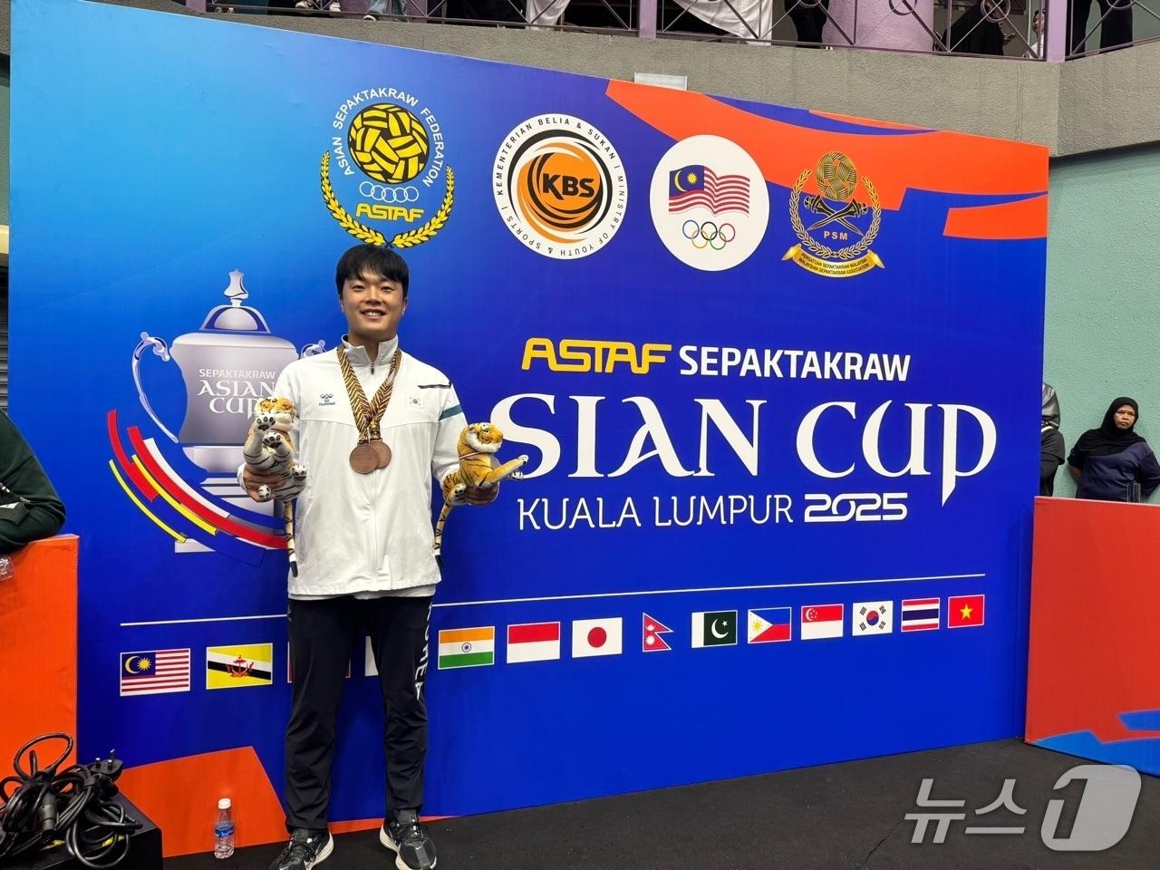 본문 이미지 - 대덕구청 소속 이민주 선수가 ASTAF 아시안컵 세팍타크로대회서 동메달 2개를 획득했다.(대덕구 제공, 재판매 및 DB 금지)/뉴스1