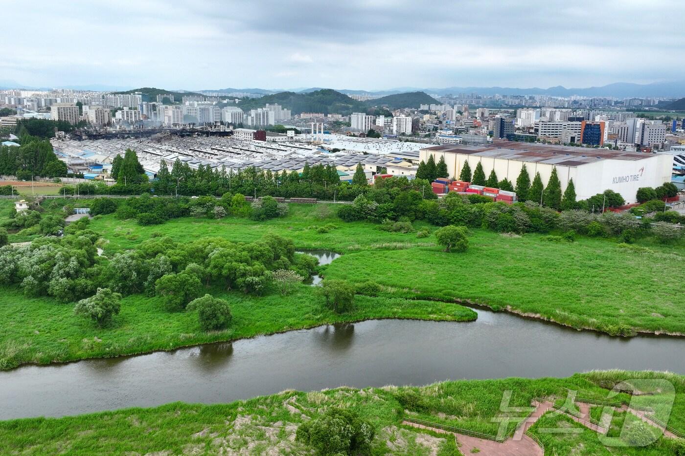 황룡강의 모습. &#40;광주 광산구 제공. 재판매 및 DB 금지&#41; 
