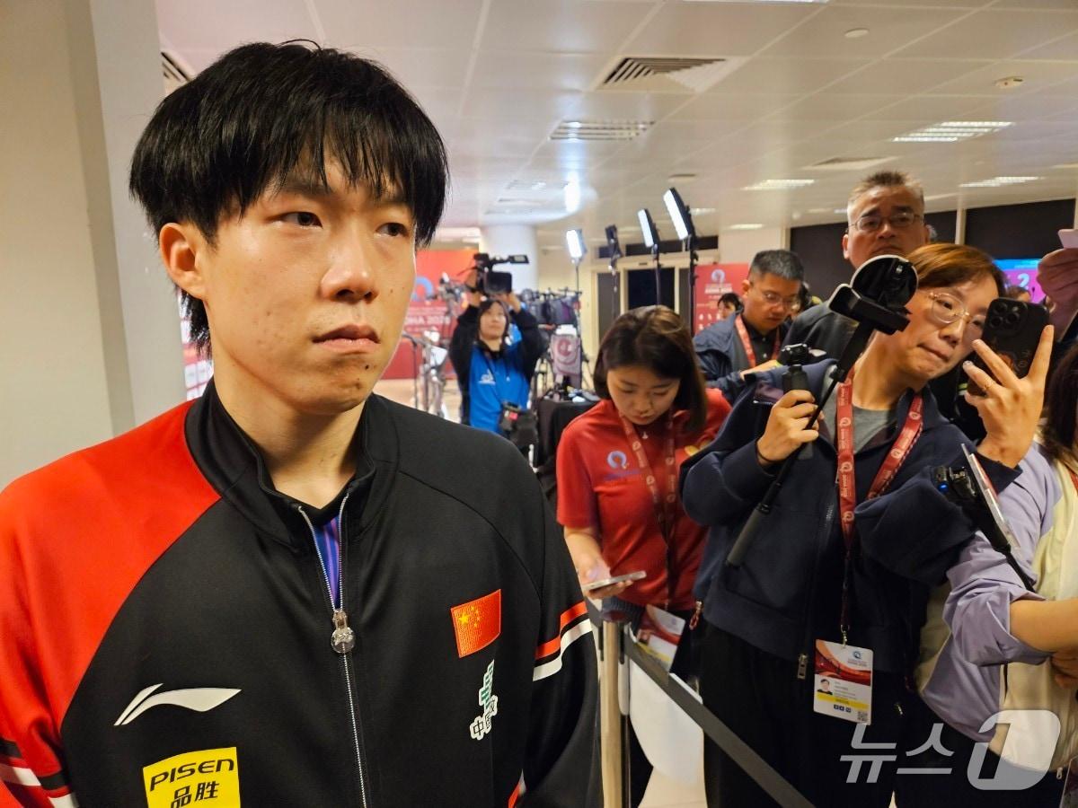 본문 이미지 - 중국 탁구국가대표팀의 왕추친ⓒ News1 사진공동취재단  