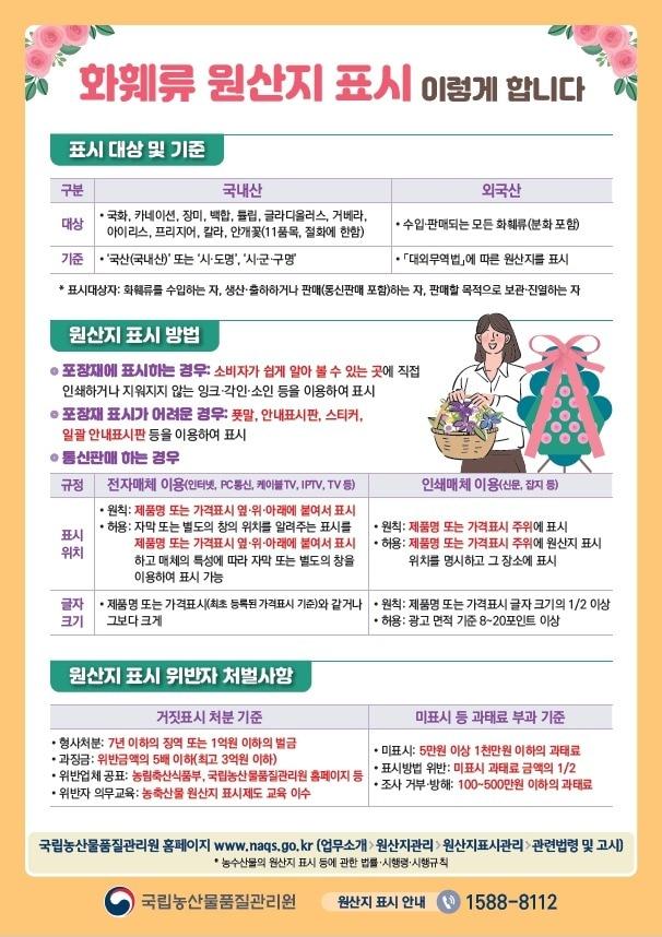 본문 이미지 - 화훼류 원산지 표시 홍보자료(국립농산물품질관리원 제공) 2025.05.24 /뉴스1