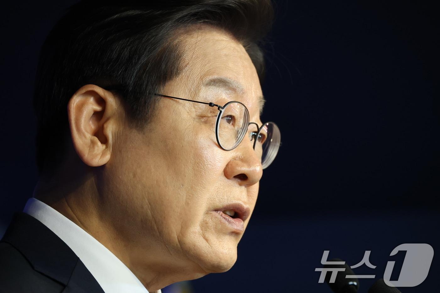 기자간담회 모두 발언하는 이재명 더불어민주당 대통령 후보. 2025.5.25/뉴스1 ⓒ News1 이광호 기자