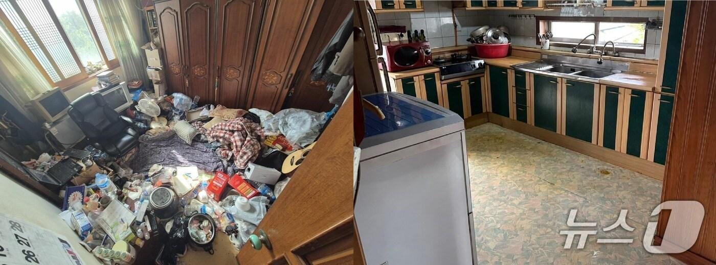경남도 통합돌봄 체계 지원 중 하나인 &#39;클린버스&#39; 지원을 통해 깨끗해진 사천시 김 모씨의 집 모습.&#40;경남도 제공. 재판매 및 DB금지&#41;