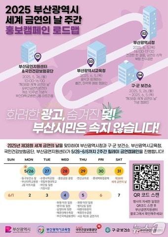 본문 이미지 - '2025년 세계 금연의 날 주간 릴레이 캠페인' 홍보물.(부산시청 제공. 재판매 및 DB 금지)