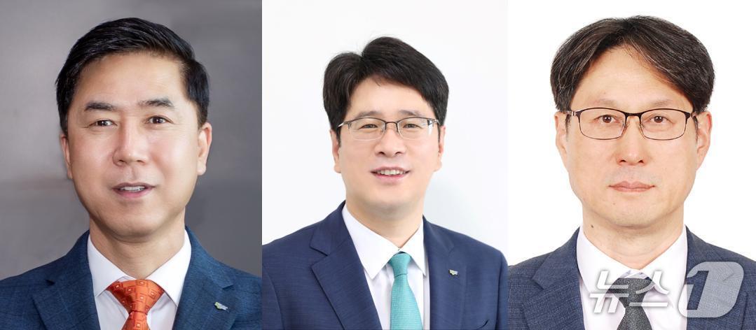 본문 이미지 - 이주영 신임 신용보증기금 전무이사(왼쪽부터), 김승관·이영우 신임  상임이사