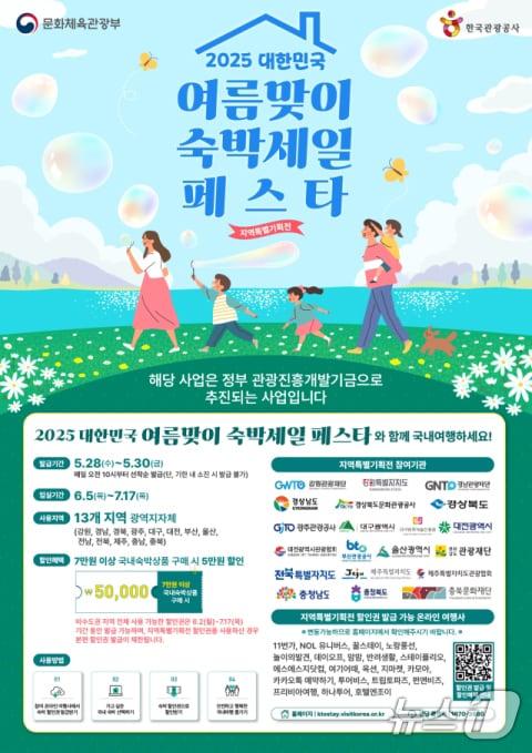 본문 이미지 - 2025 대한민국 여름맞이 숙박세일 페스타 포스터.&#40;광주시 제공. 재판매 및 DB 금지&#41; ⓒ News1 박준배 기자