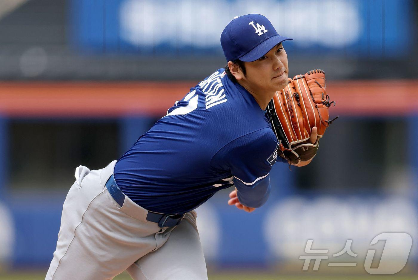 투구하는 오타니 쇼헤이.ⓒ AFP=뉴스1