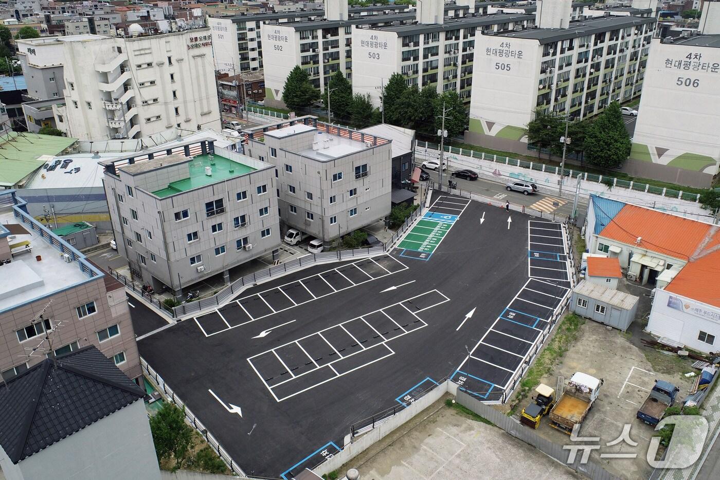 대구 달성군 논공읍 남1리에 조성된 마을공영주차장(대구 달성군 제공.재판매 및 DB 금지)