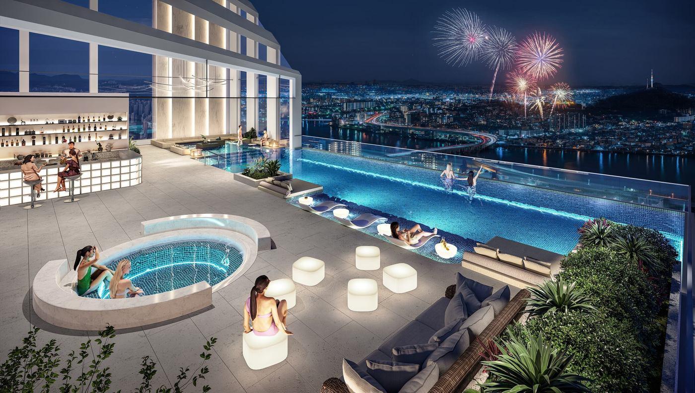 HDC현대산업개발이 서초구 방배 신삼호아파트 재건축조합에 제안한 인피니티풀(HDC현대산업개발).