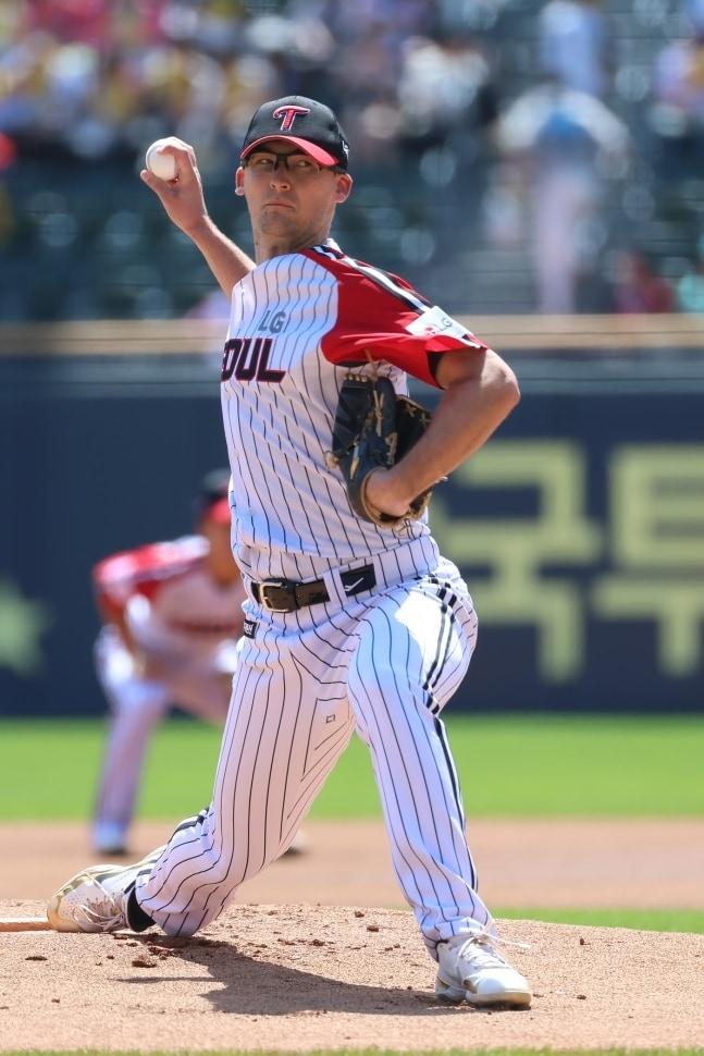 본문 이미지 - LG 트윈스의 일시 대체 외국인 투수 코엔 윈. &#40;LG 트윈스 제공&#41;