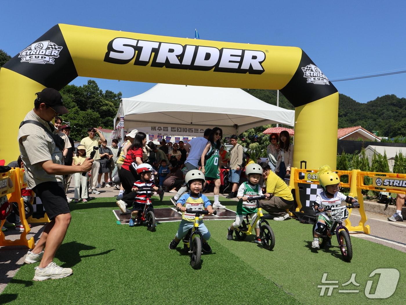 본문 이미지 - 지난해 '휠러스 페스티벌' 어린이 자전거 경주대회 장면 (보은군 제공. 재판매 및 DB금지) /뉴스1