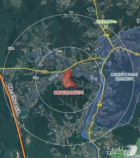 본문 이미지 - 용인 원삼일반산업단지 위치도.(용인시 제공)