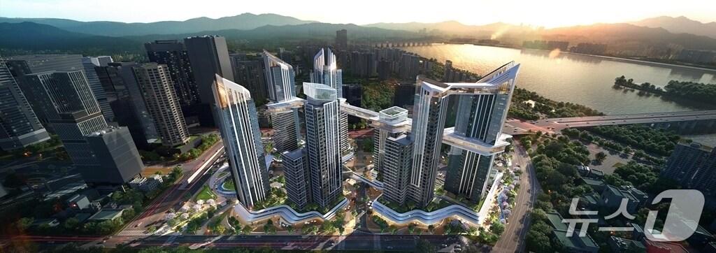 본문 이미지 - 용산정비창 전면 1구역 조감도&#40;HDC현대산업개발 제공&#41;