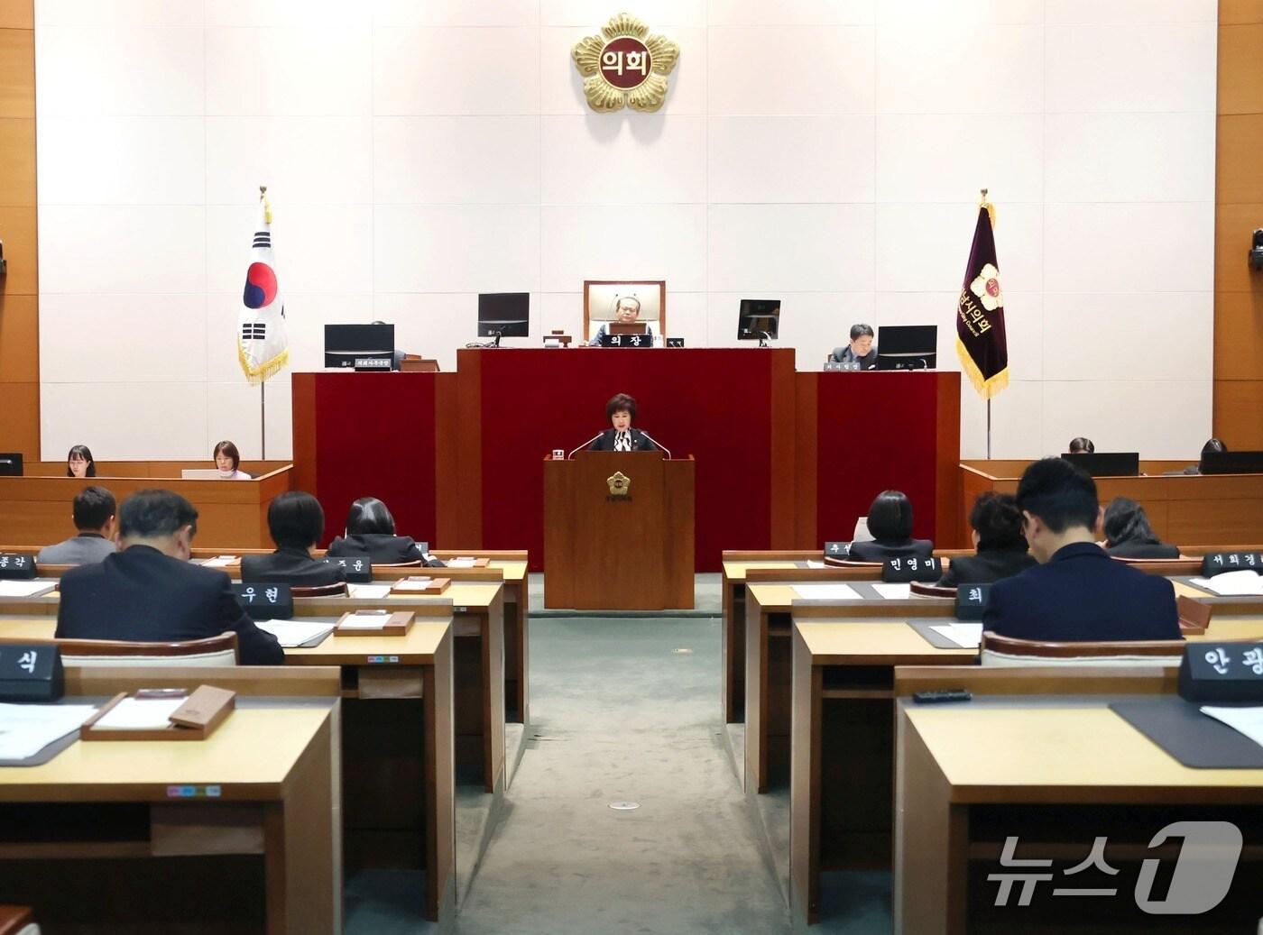 본문 이미지 - 경기 성남시의회 본회의장.(제공. 재판매 및 DB금지)/뉴스1
