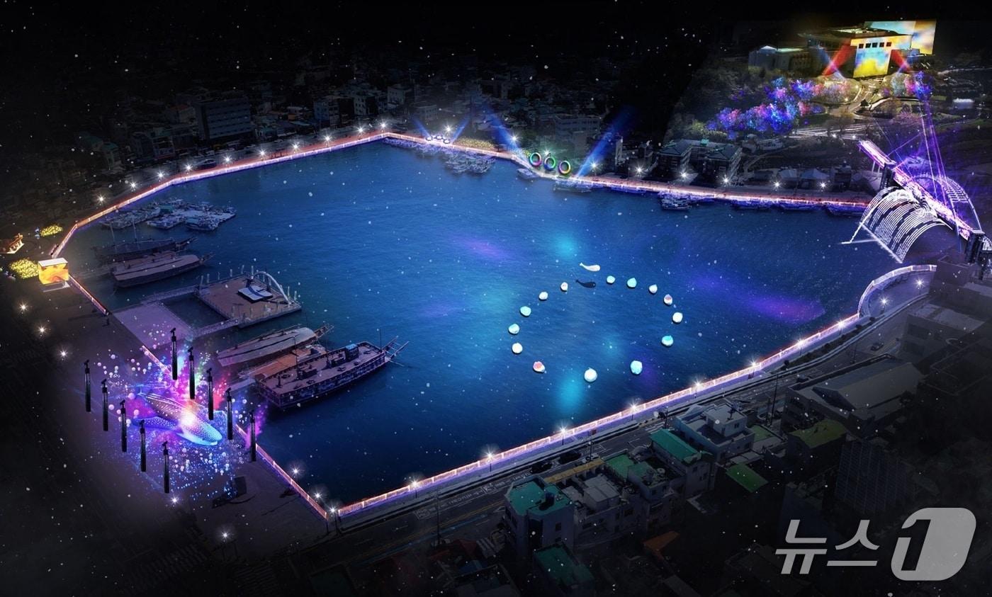 강구안 야간경관 개선 사업 조감도.&#40;통영시 제공. 재판매 및 DB금지&#41;