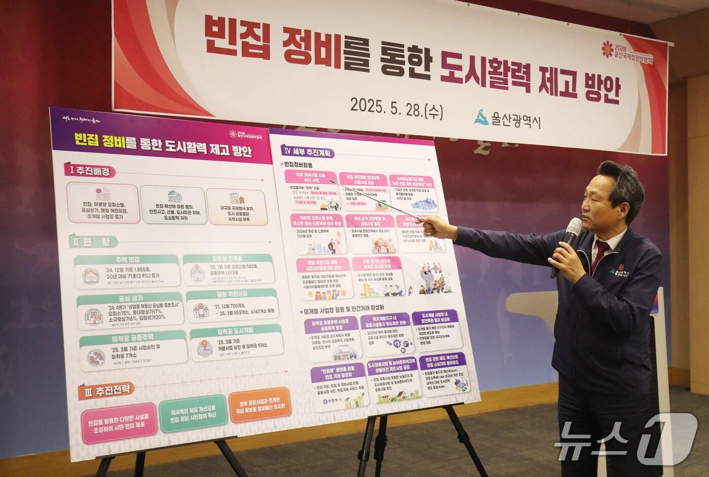 안승대 행정부시장이 28일 시청프레스센터에서 빈집정비를 통한 도시활력 제고방안을 수립·추진한다고 발표하고 있다.2025.5.28/뉴스1 ⓒNews1 김지혜 기자