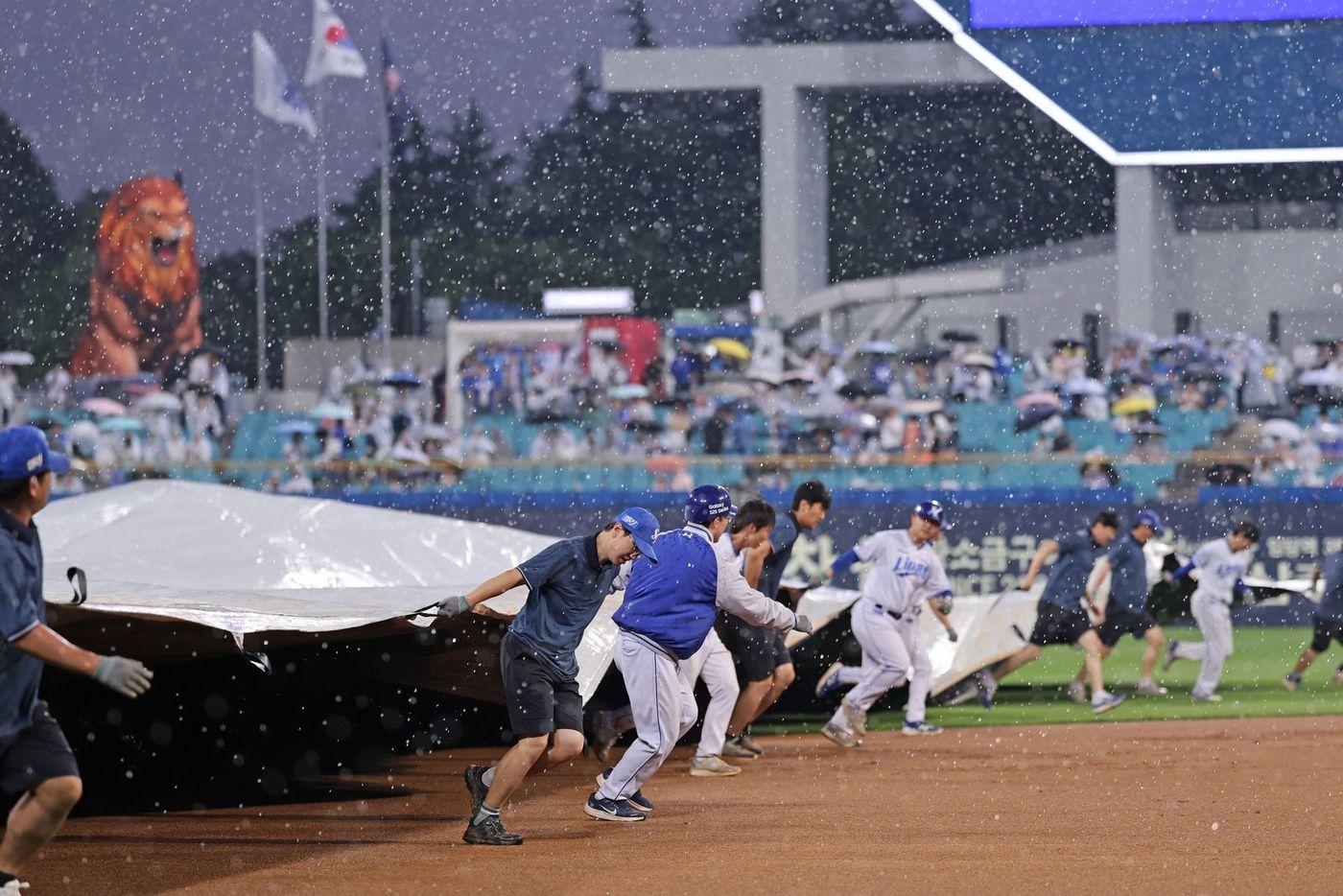 28일 프로야구 대구 롯데 자이언츠-삼성 라이온즈전이 우천 노게임으로 취소됐다. (삼성 라이온즈 제공)