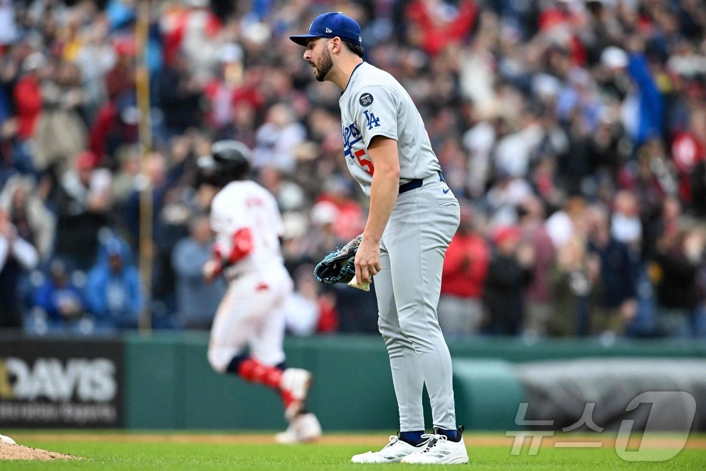 다저스가 클리블랜드에 역전패를 당했다. ⓒ AFP=뉴스1