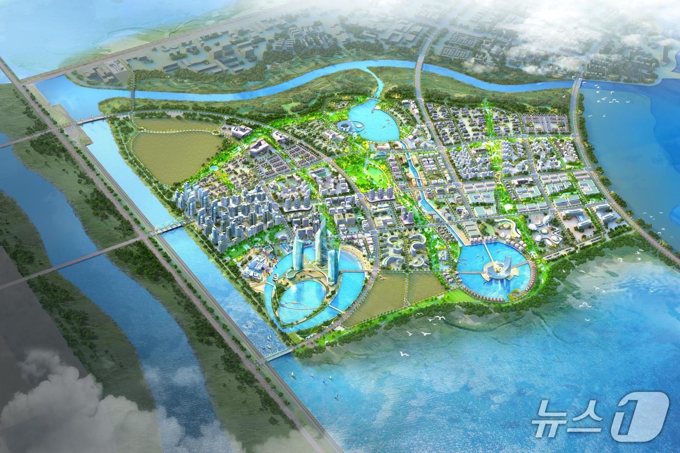 새만금 수변도시 조감도.&#40;새만금개발공사 제공, 재판매 및 DB금지&#41;