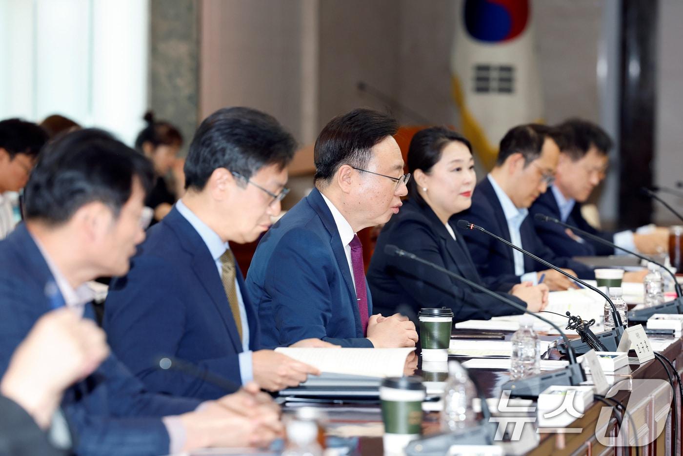 조규홍 보건복지부 장관이 29일 정부서울청사에서 열린 '2025년도 제3차 국민연금기금운용위원회'에서 발언하고 있다. (보건복지부 제공. 재판매 및 DB 금지) 2025.5.29/뉴스1