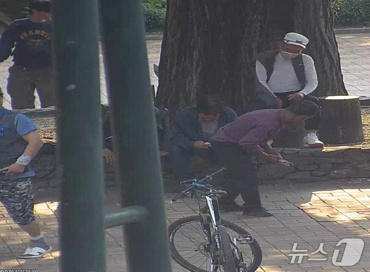 본문 이미지 - 청주 중앙공원서 도박 윷놀이 하고 있는 일당&#40;청주상당경찰서 제공. 재판매 및 DB금지&#41;/뉴스1