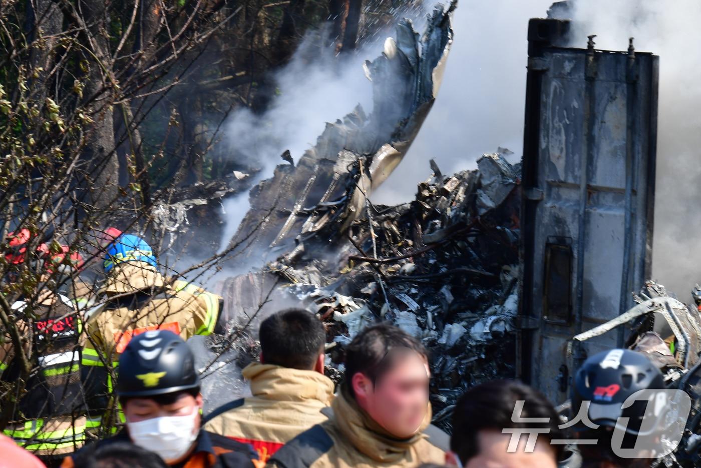 29일 오후 1시 35분쯤 경북 포항 남구 동해면 야산에 해군 해상 초계기 (P-3C)가 추락해 전소됐다. 사고 현장에서 소받당국과 해군 항공사령부 소방대가 진화 작업 및 인명 수색을 하고 있다. 2025.5.29/뉴스1 ⓒ News1 최창호 기자