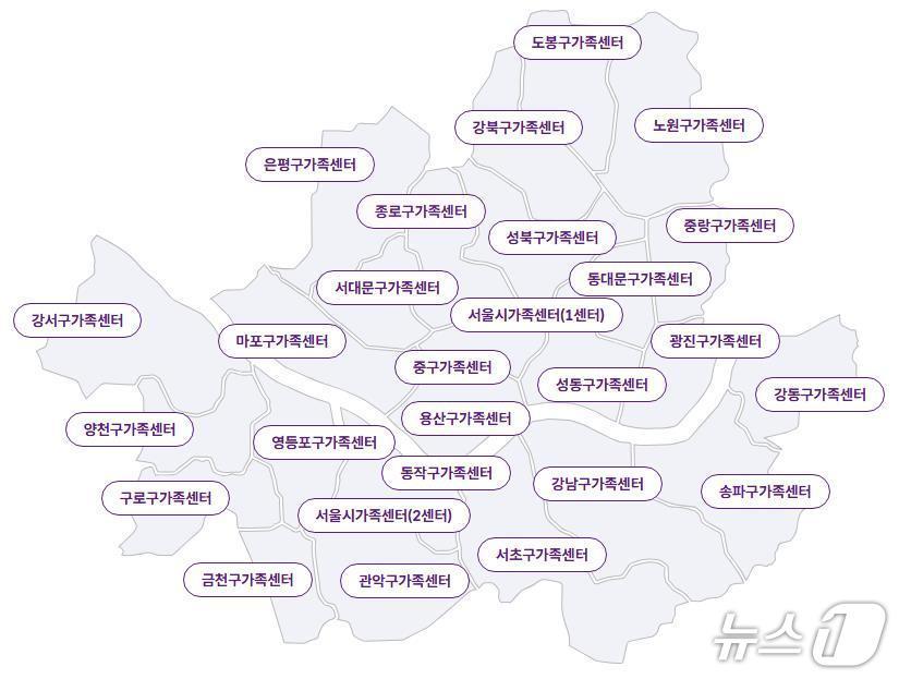 본문 이미지 -  서울시 가족센터 현황. 