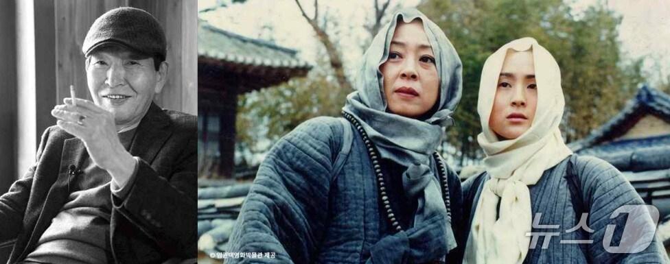 본문 이미지 - 故 송길한 작가와 영화 비구니.(1984) 장면(전주국제영화제 제공. 재판매 및 DB금지)