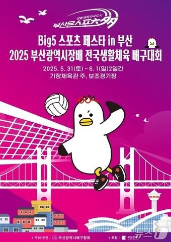 본문 이미지 - 부산시장배 전국 생활체육 배구대회 홍보물.(부산시청 제공. 재판매 및 DB 금지)