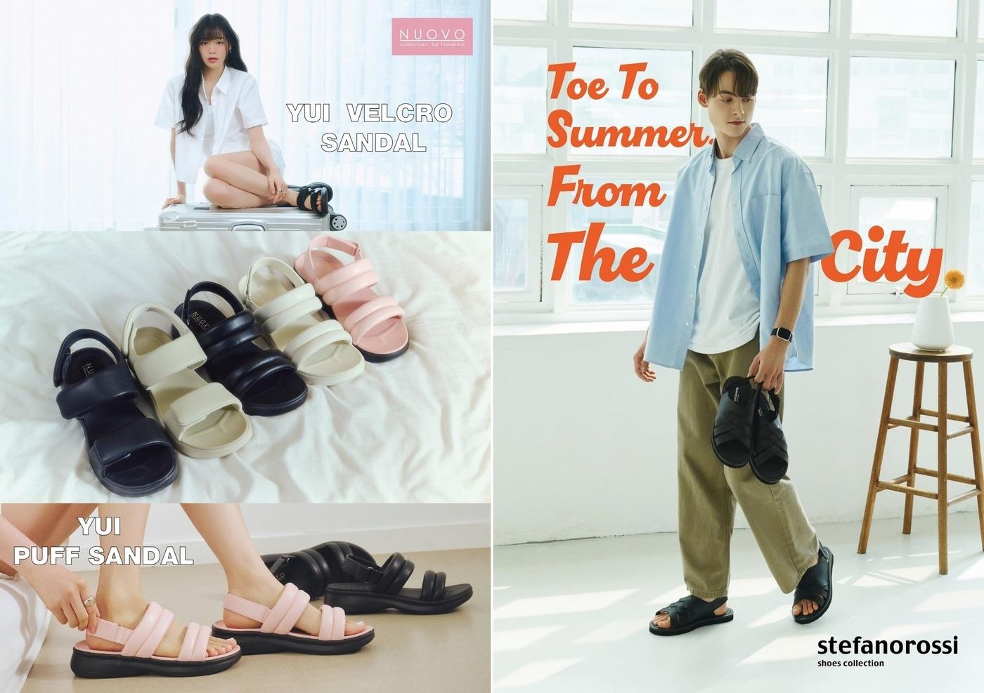 ABC마트 자체 브랜드(PB) 누오보와 스테파노로시는 베이직한 디자인에 가벼운 무게감으로 언제 어디서나 신기 좋은 여름 샌들을 30일 선보였다.(ABC마트제공)