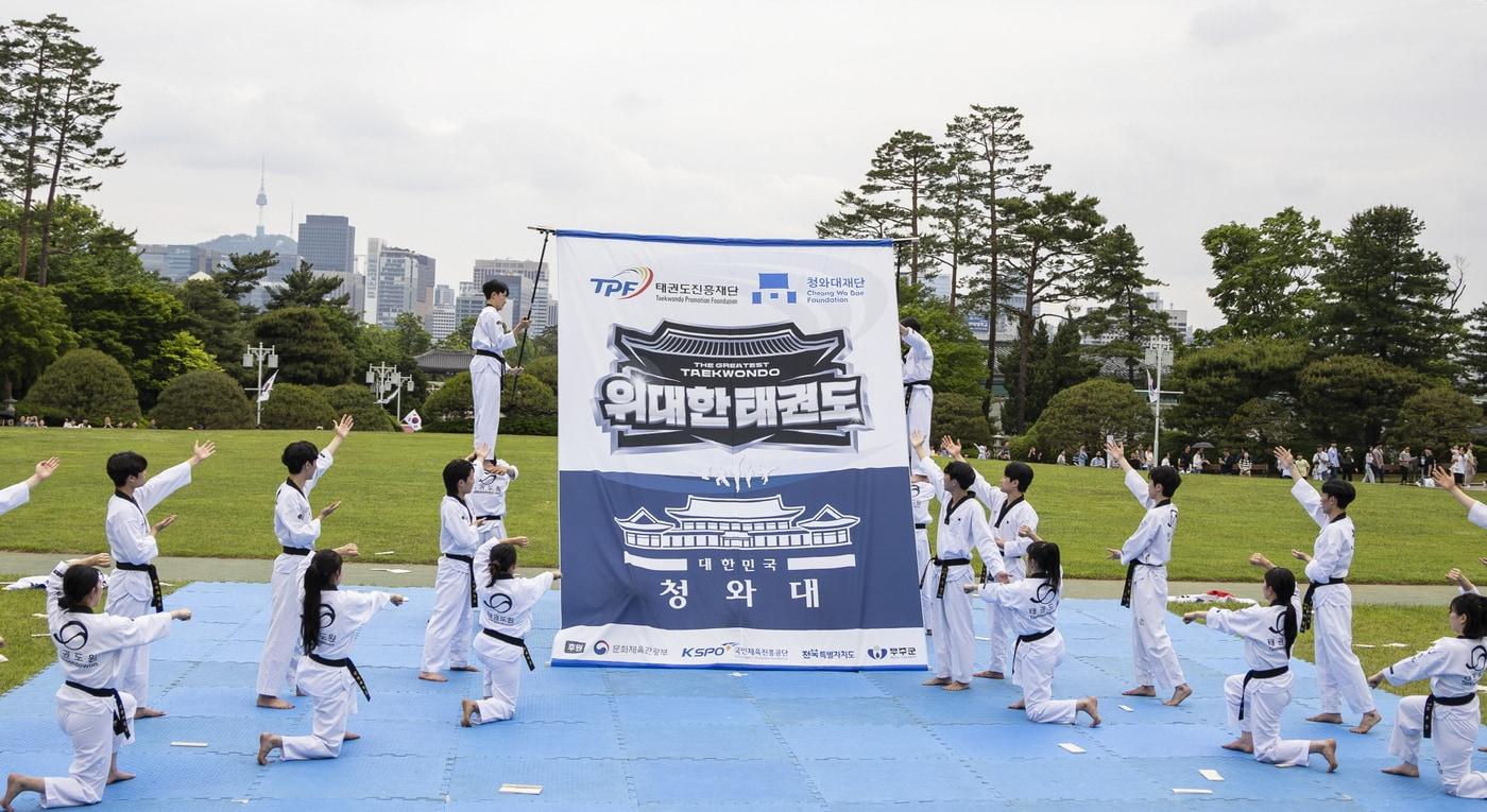 태권도 시범공연이 청와대 대정원 등 전국 각지에서 펼쳐진다. (태권도진흥재단 제공)