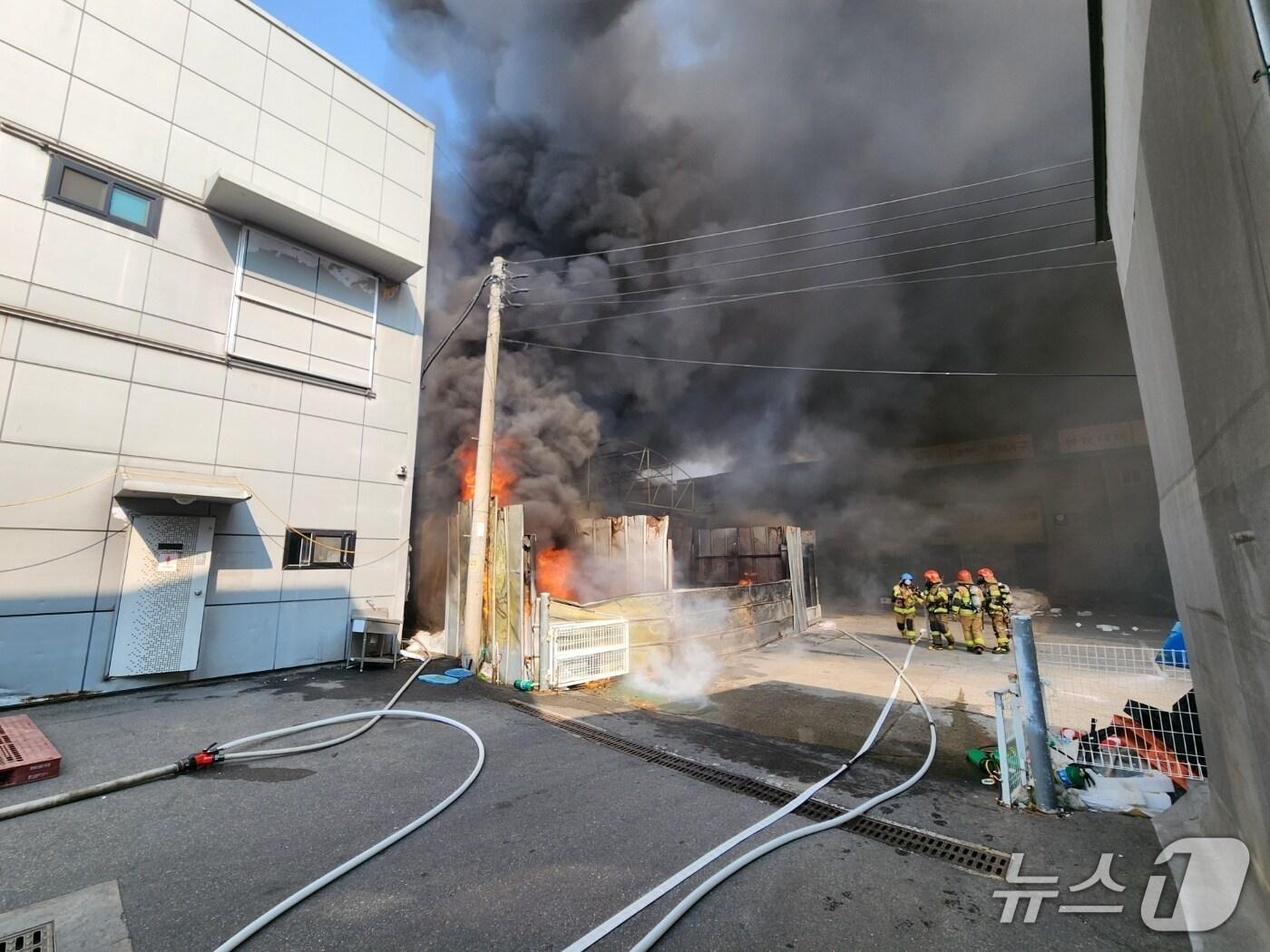 본문 이미지 - 파주 금촌동 화재 현장(파주소방서 제공. 재판매 및 DB 금지)/뉴스1