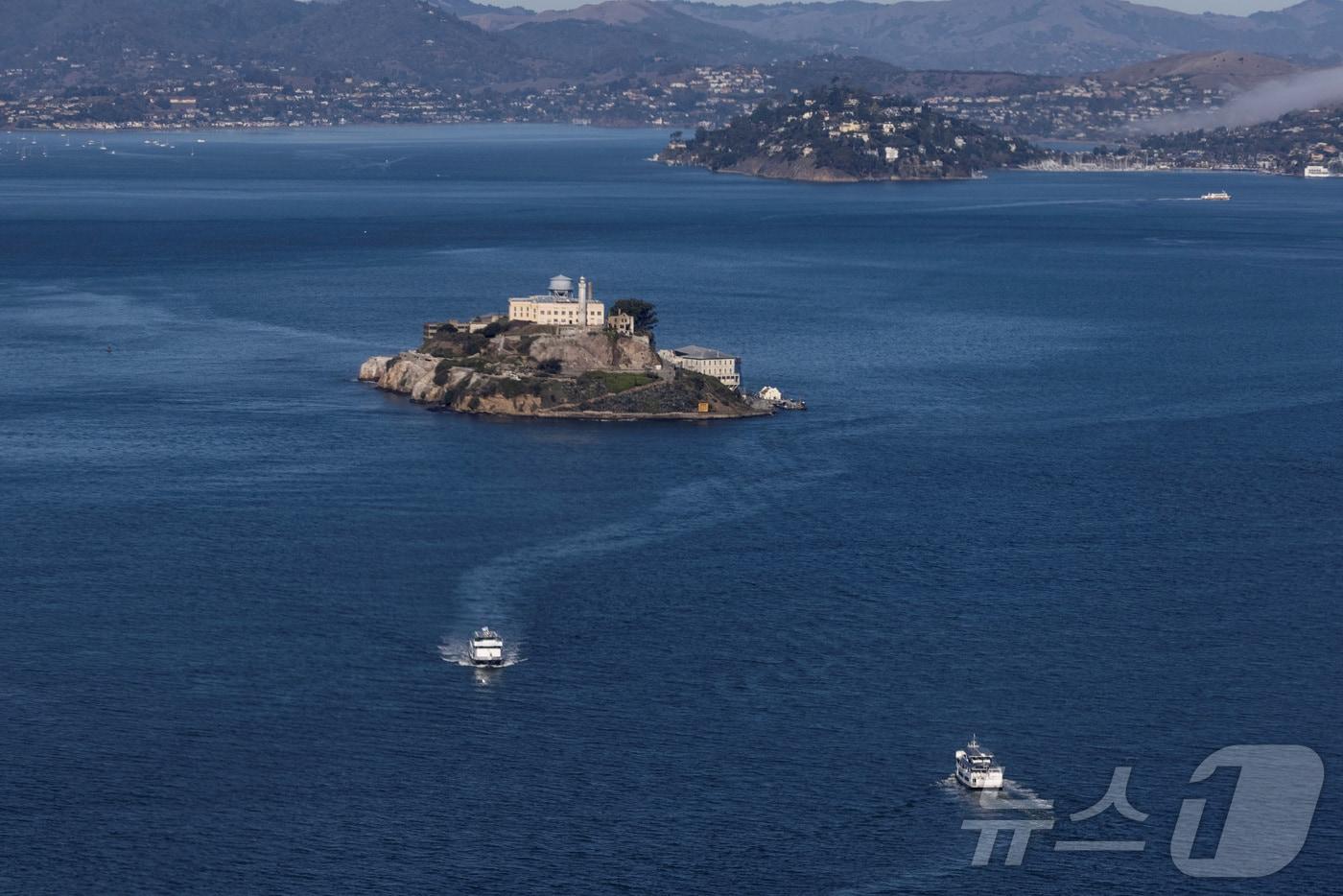 미국 캘리포니아 샌프란시스코 해안의 앨커트래즈 섬. 2021.10.28 ⓒ 로이터=뉴스1 ⓒ News1 이지예 객원기자