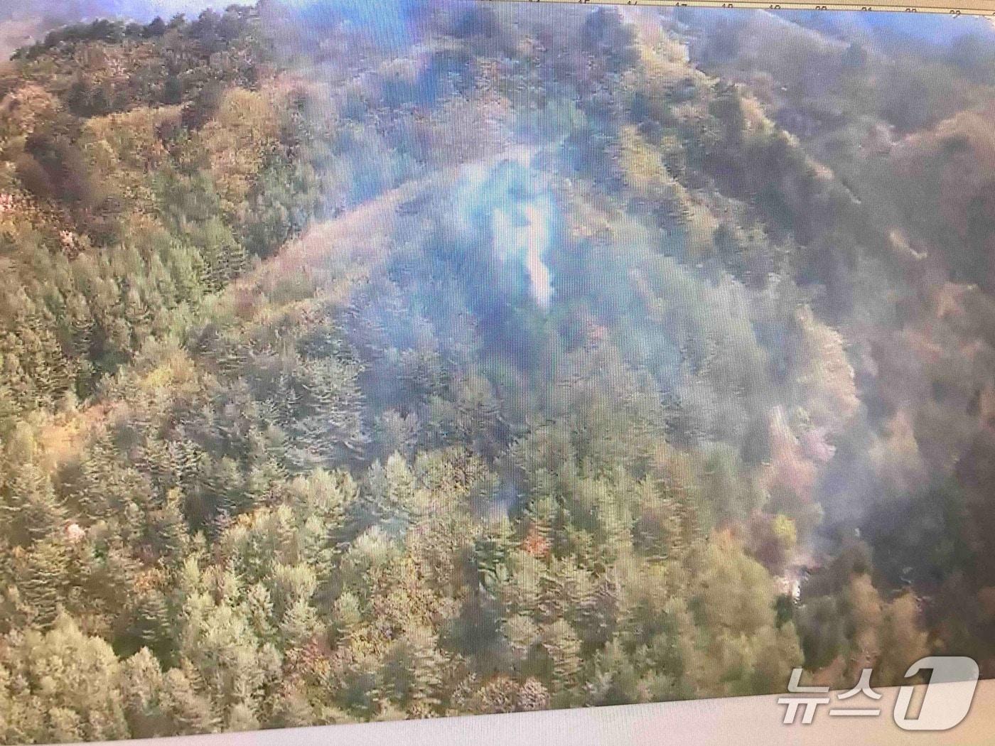 본문 이미지 - 6일 강원 평창 대관령면 산불 현장.&#40;강원도소방본부 제공, 재판매 및 DB 금지&#41; 2025.5.6/뉴스1