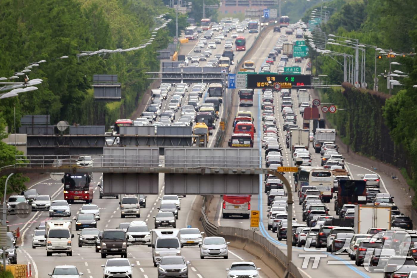 경부고속도로 모습. ⓒ News1 황기선 기자