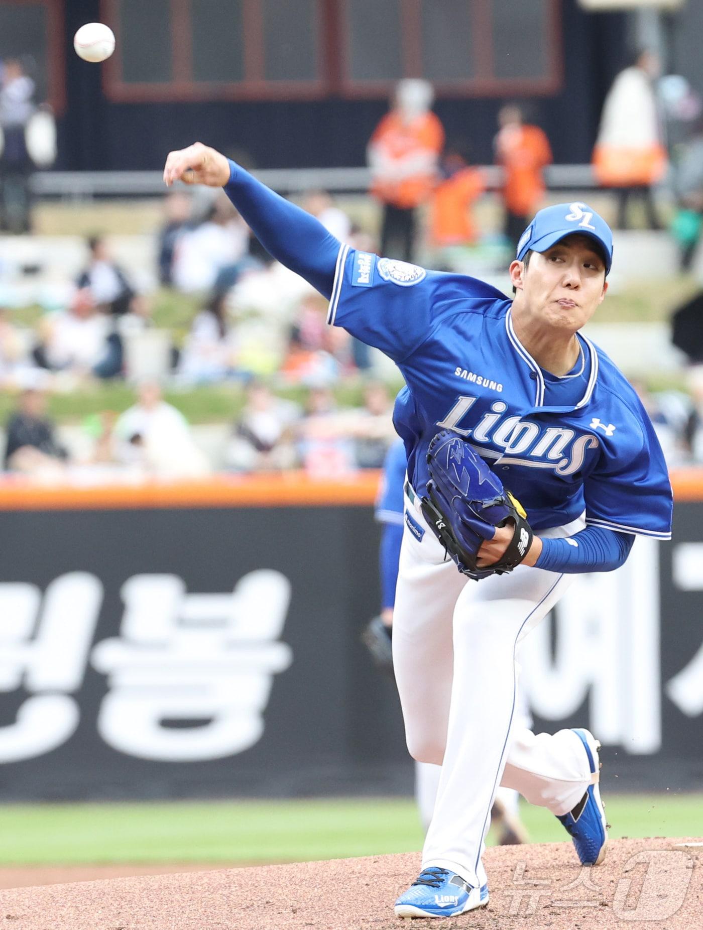 본문 이미지 - 삼성 라이온즈 투수 원태인. 2025.5.6/뉴스1 ⓒ News1 김기남 기자