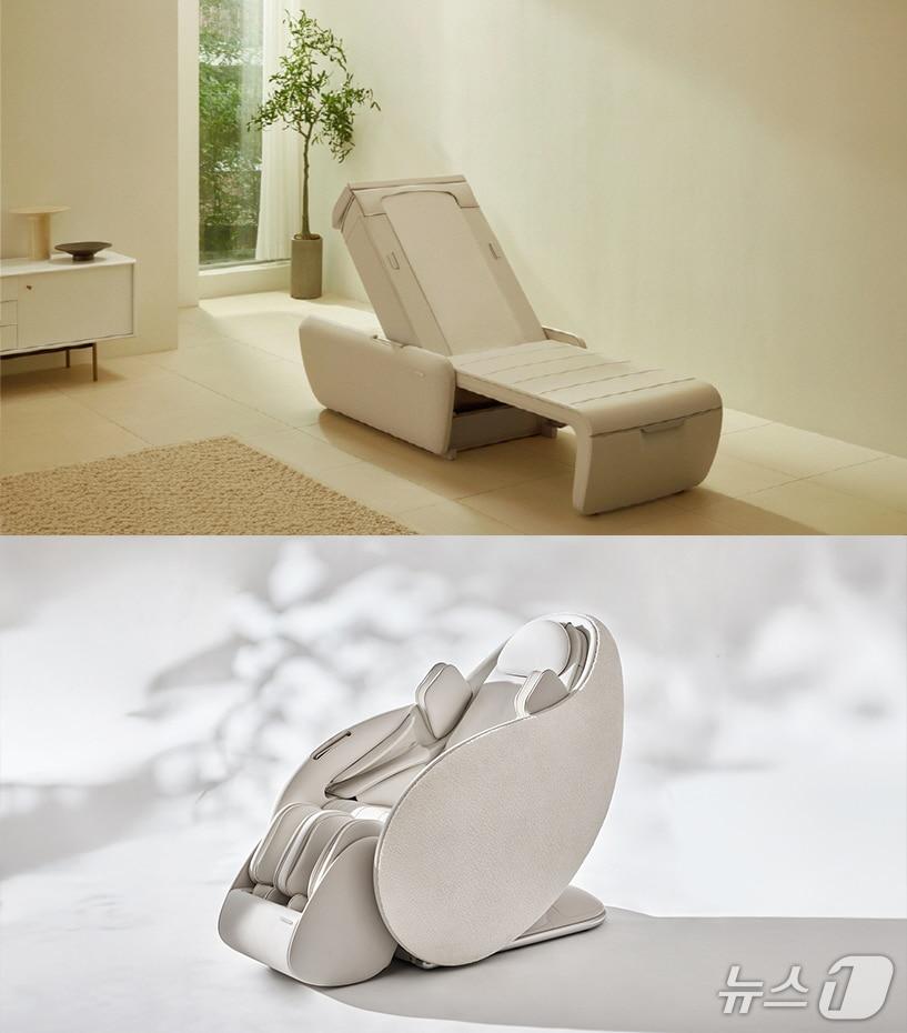 본문 이미지 - 세라젬 마스터 V9(상단)과 파우제 M8 Fit 제품 이미지.(세라젬 제공)