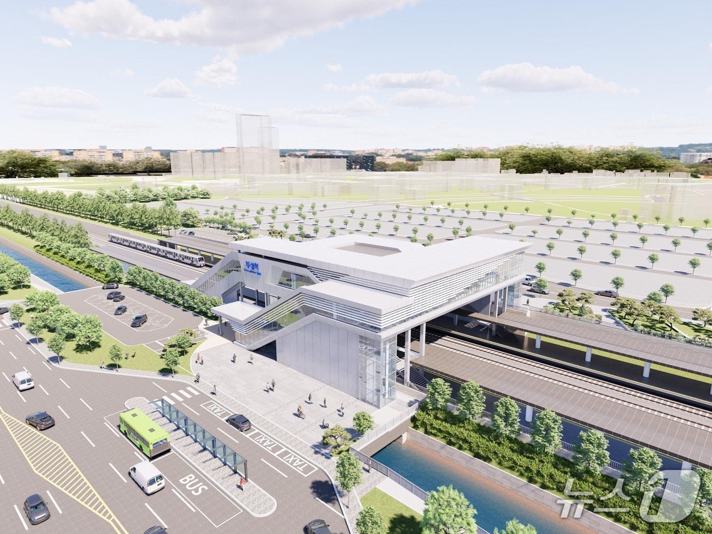 본문 이미지 - 부성역 조감도.(천안시청 제공. 재판매 및 DB금지)