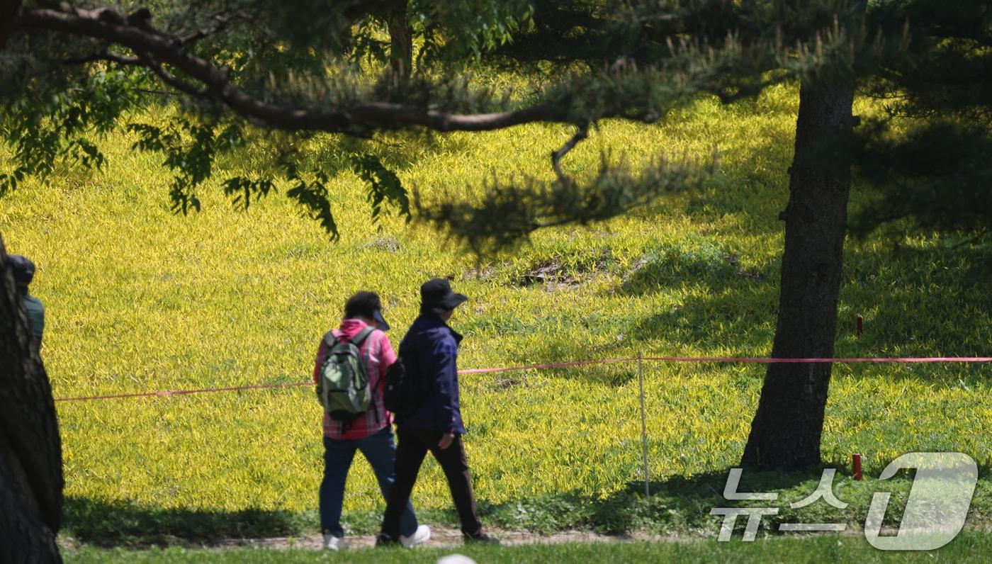 본문 이미지 - 골프장 산책하는 시민들.(사진은 기사 내용과 무관함) / 뉴스1 ⓒ News1