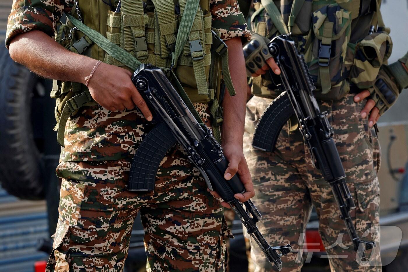 카슈미르 남부에서 경계 근무 중인 인도 군인. 2025.05.07. ⓒ 로이터=뉴스1 ⓒ News1 이지예 객원기자