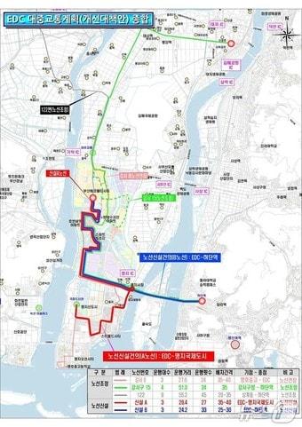 본문 이미지 - 부산 에코델타시티 노선도(부산시청 제공. 재판매 및 DB 금지)