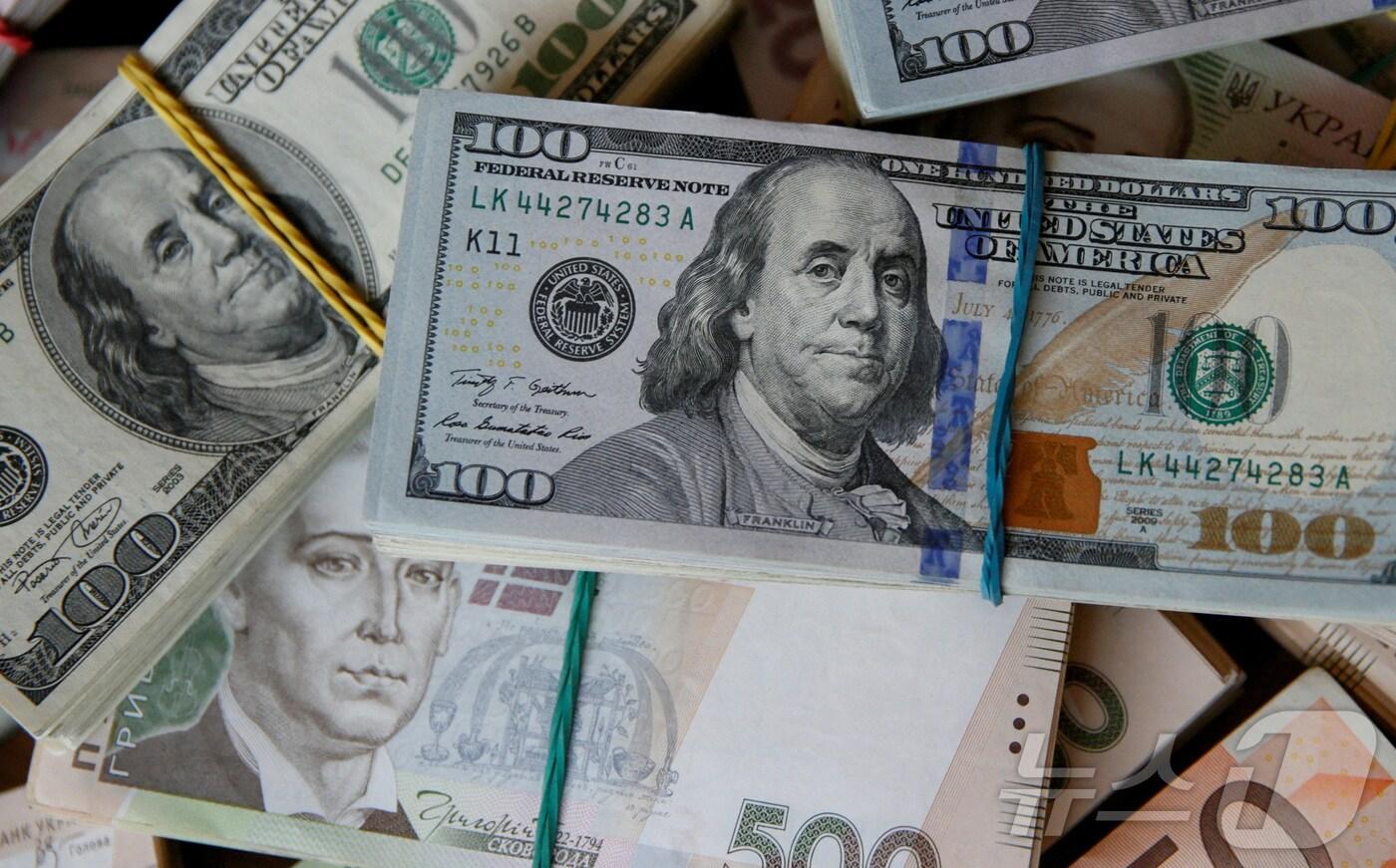 미국 달러와 우크라이나 흐리우냐. ⓒ 로이터=뉴스1 ⓒ News1 김예슬 기자