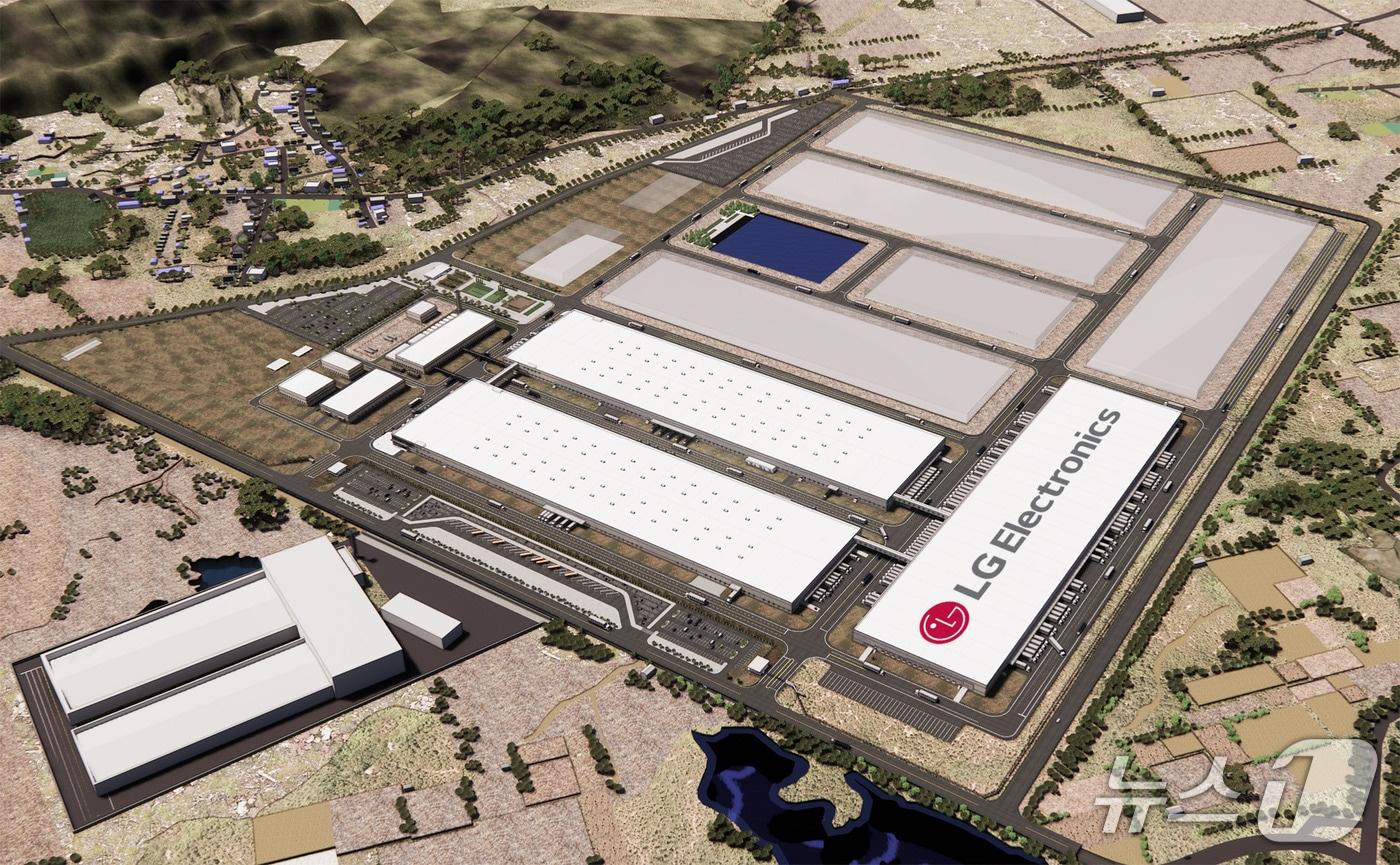 본문 이미지 - 인도 스리시티 공장 조감도(LG전자 제공). ⓒ 뉴스1