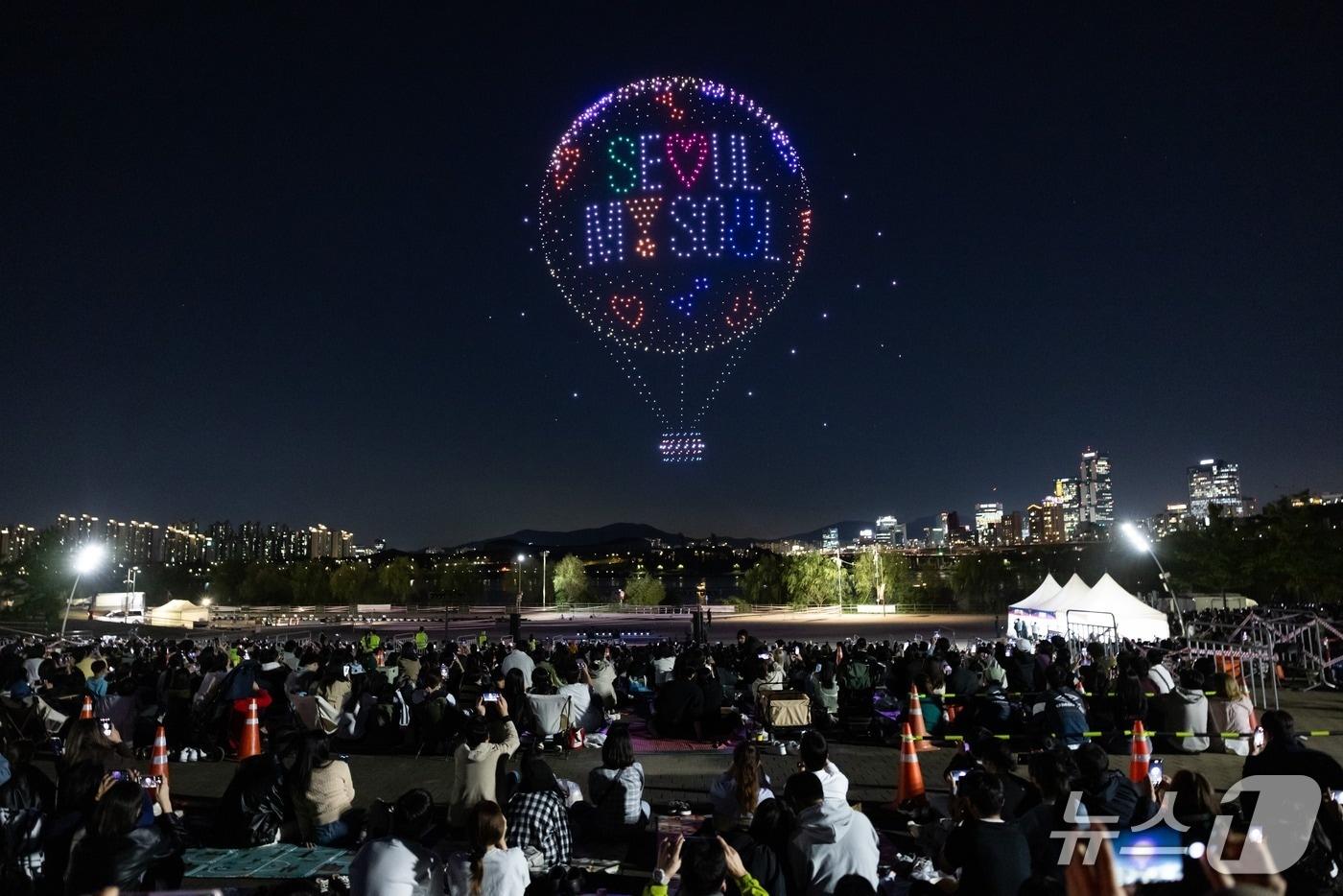 2024년 한강 불빛 공연 현장.&#40;서울시 제공버ㄹ