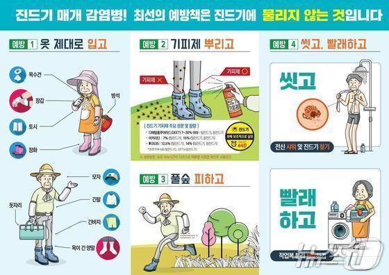 본문 이미지 - 중증열성혈소판감소증후군(SFTS)  예방수칙 홍보안./뉴스1 