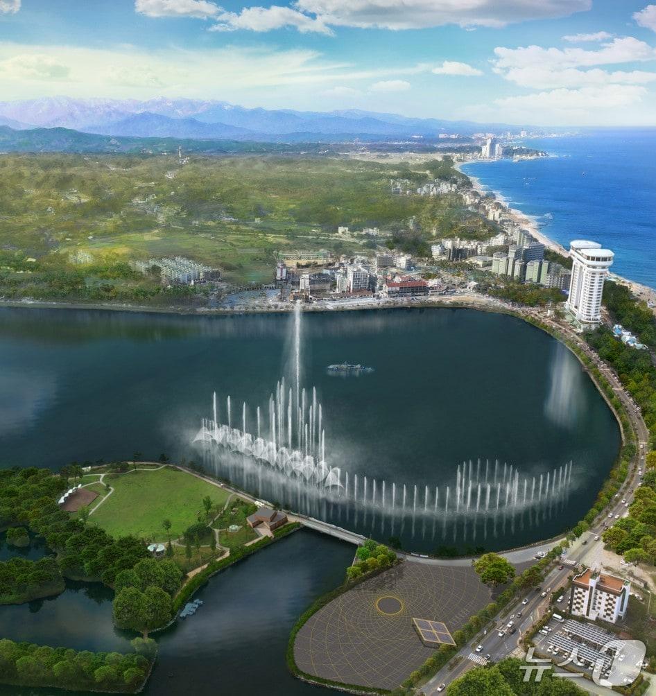 본문 이미지 - 강릉 경포호 분수 조성 조감도.(강릉시 제공, 재판매 및 DB 금지)