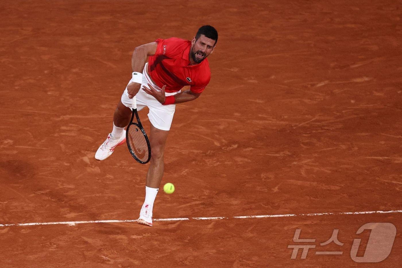 프랑스오픈 16강에 오른 노박 조코비치ⓒ AFP=뉴스1