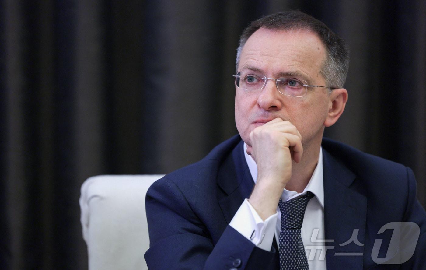 러시아 협상단장인 블라디미르 메딘스키 크렘린궁 보좌관. ⓒ 로이터=뉴스1